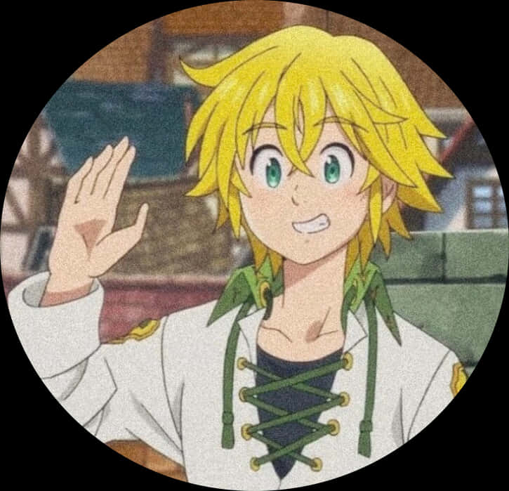 Meliodas Anime Character Greeting