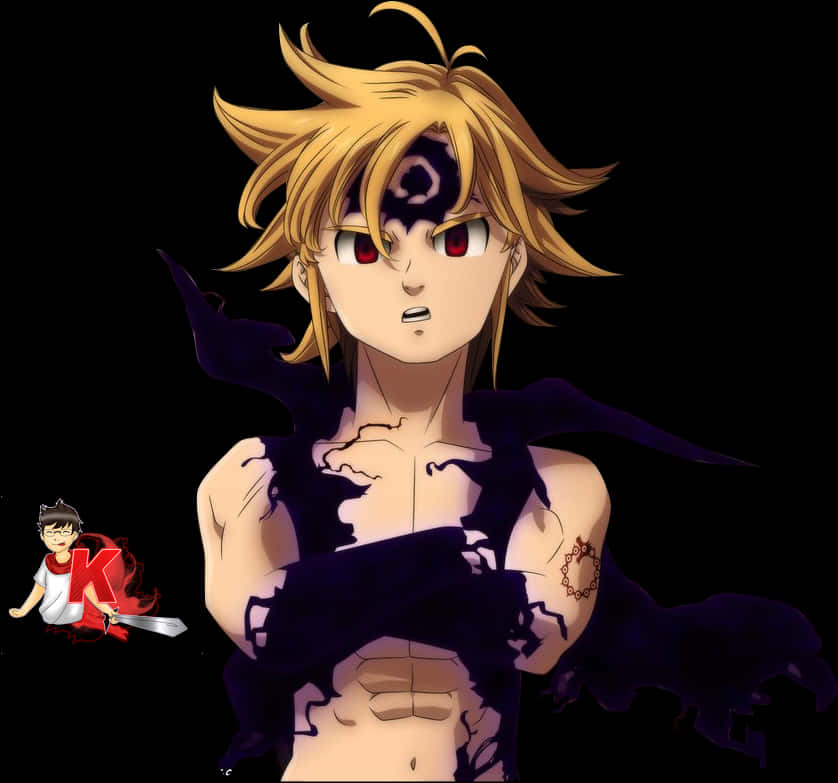 Meliodas Demon Form Anime Character