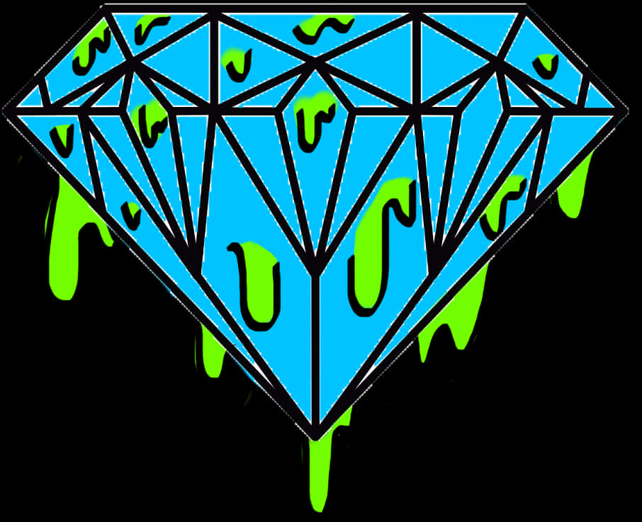 Melting Blue Diamond Art