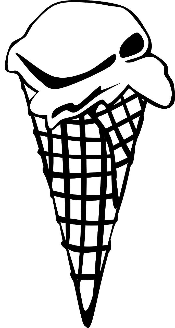 Melting Ice Cream Cone Graphic