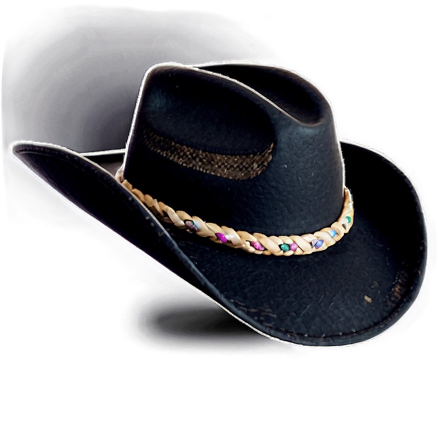 Men's Black Cowboy Hat Png 06212024