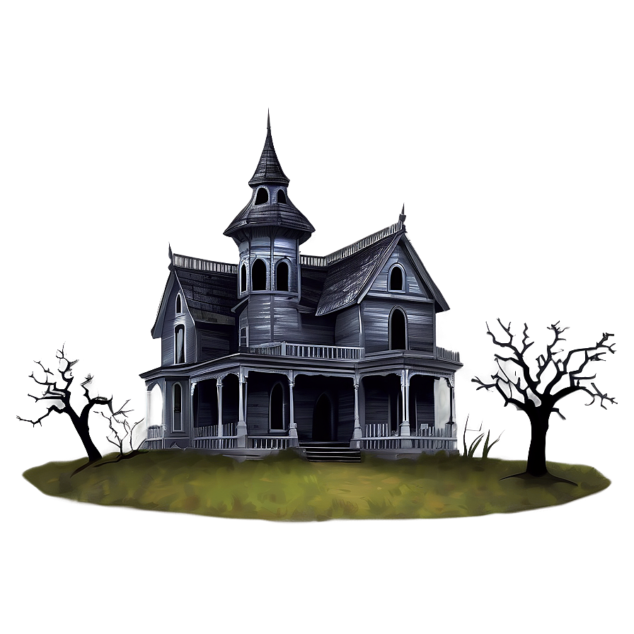 Menacing Haunted House Png Wis8