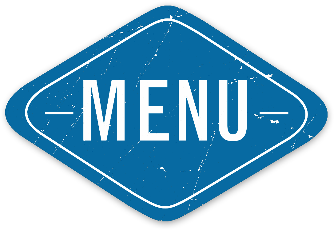 Menu Sign Blue Background