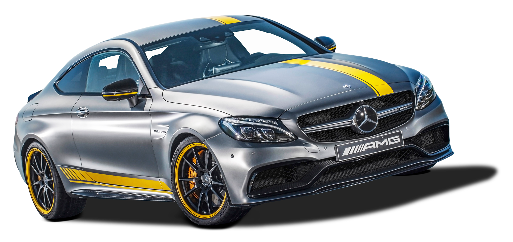 Mercedes A M G C63 Coupe Yellow Stripes