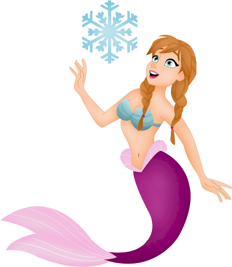 Mermaid Catching Snowflake