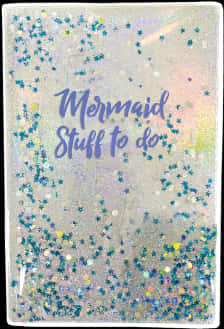 Mermaid Glitter To Do Notebook Cover