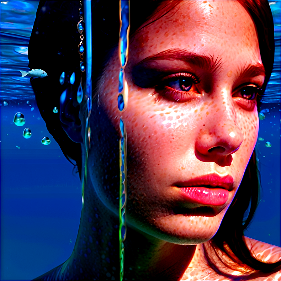 Mermaid Head Underwater Png Eht42