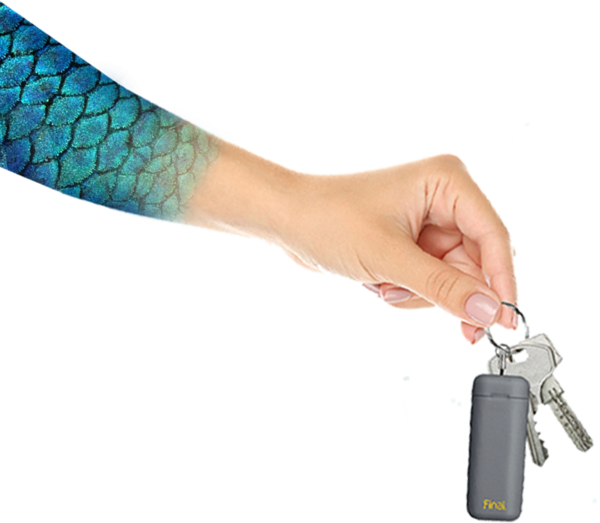 Mermaid Scale Arm Holding Keys