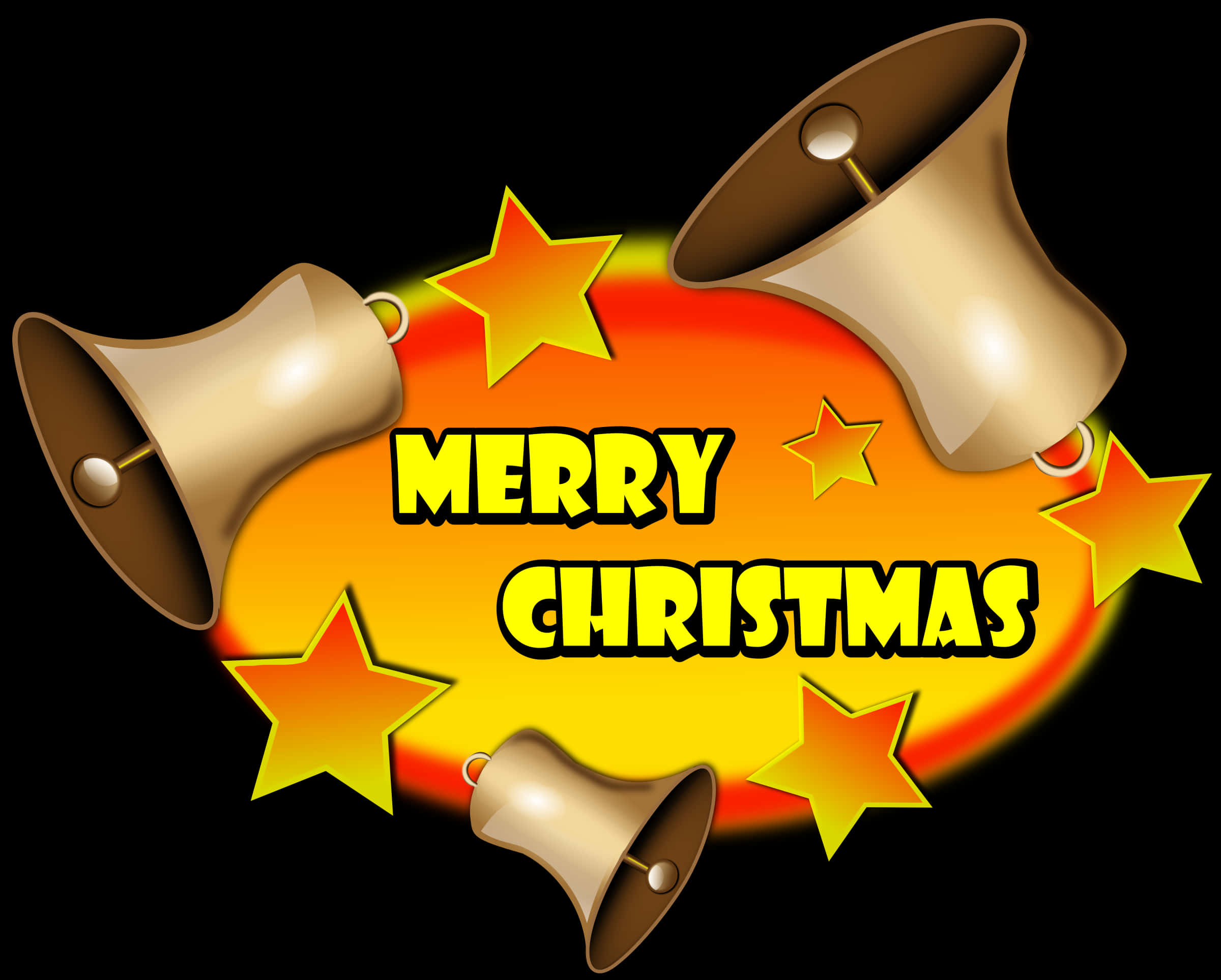 Merry Christmas Bells Graphic