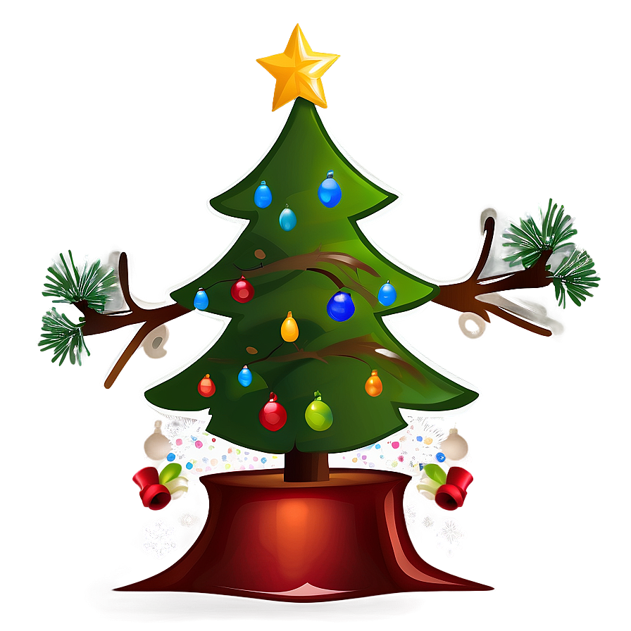 Merry Christmas Cartoon Tree Png Rhy