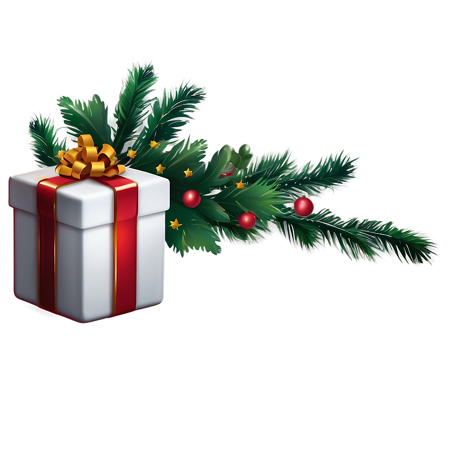 Merry Christmas Gift Box Png 05032024