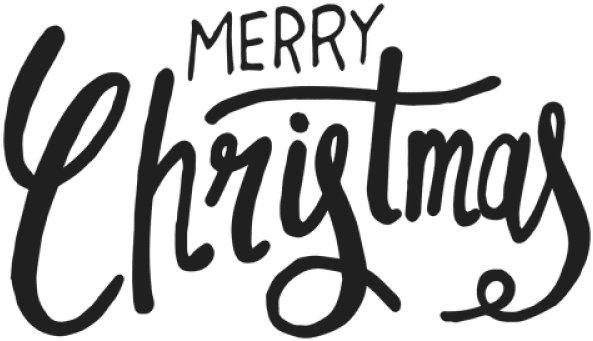 Merry Christmas Handwritten Text