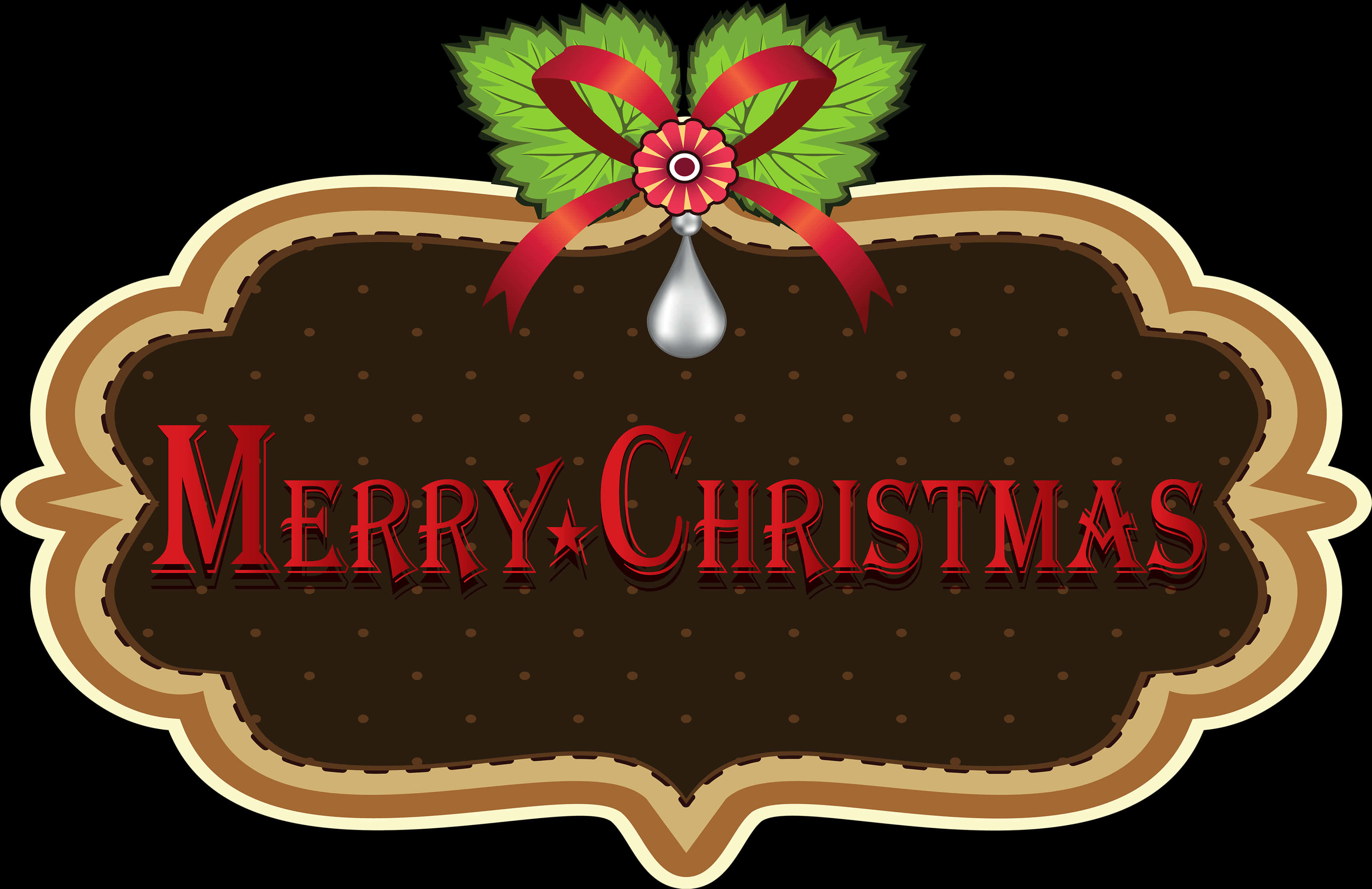 Merry Christmas Plaque Design