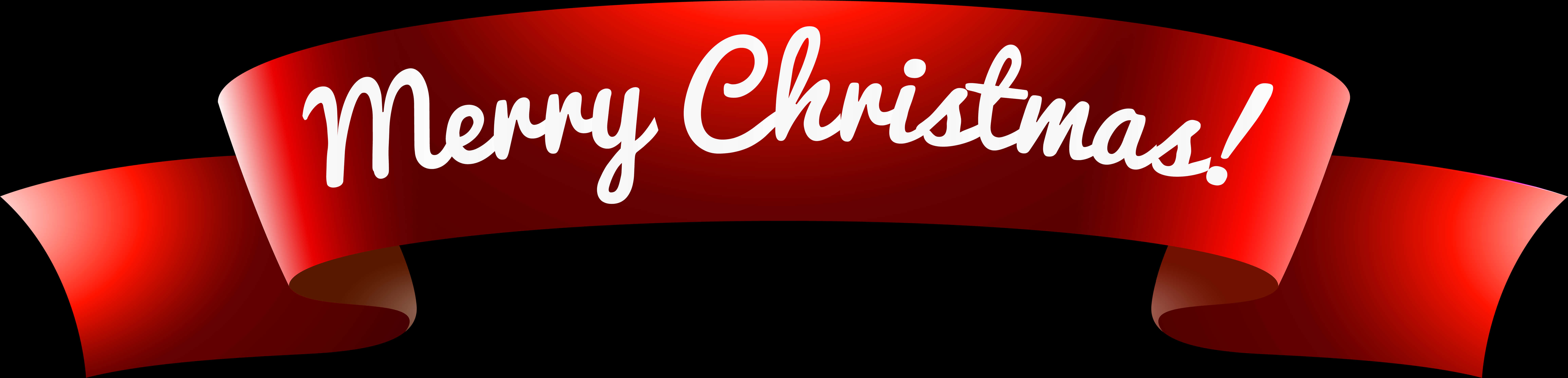 Merry Christmas Ribbon Banner