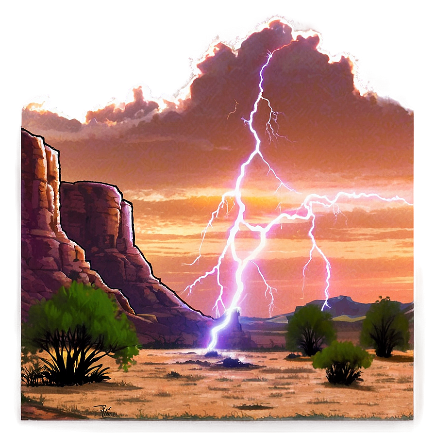 Mesa And Lightning Storm Png Rfy54