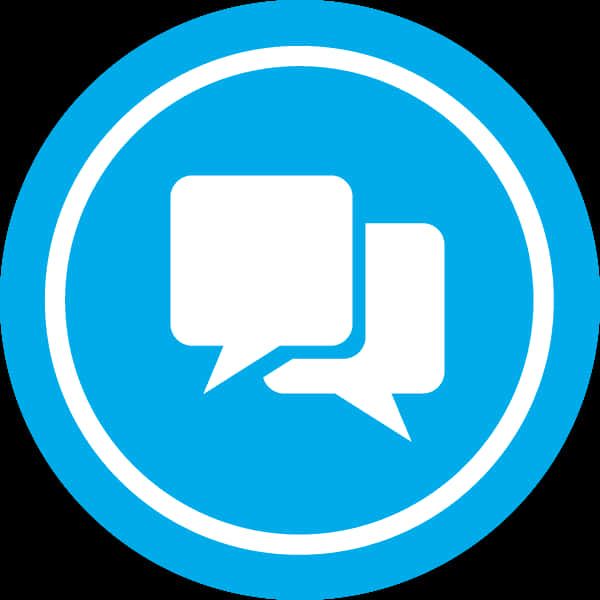Messaging Icon Blue Circle