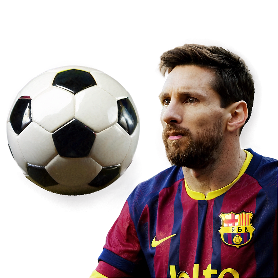 Messi And Soccer Ball Png 06242024