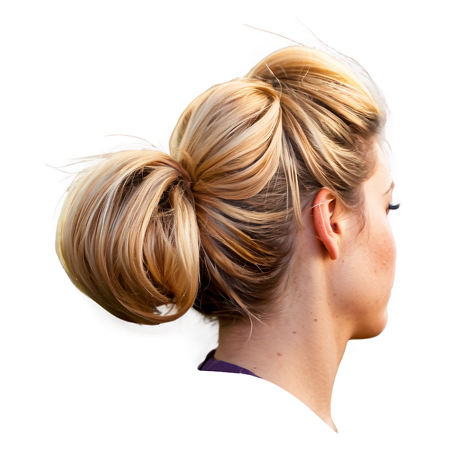 Messy Bun Blond Hair Png 06262024