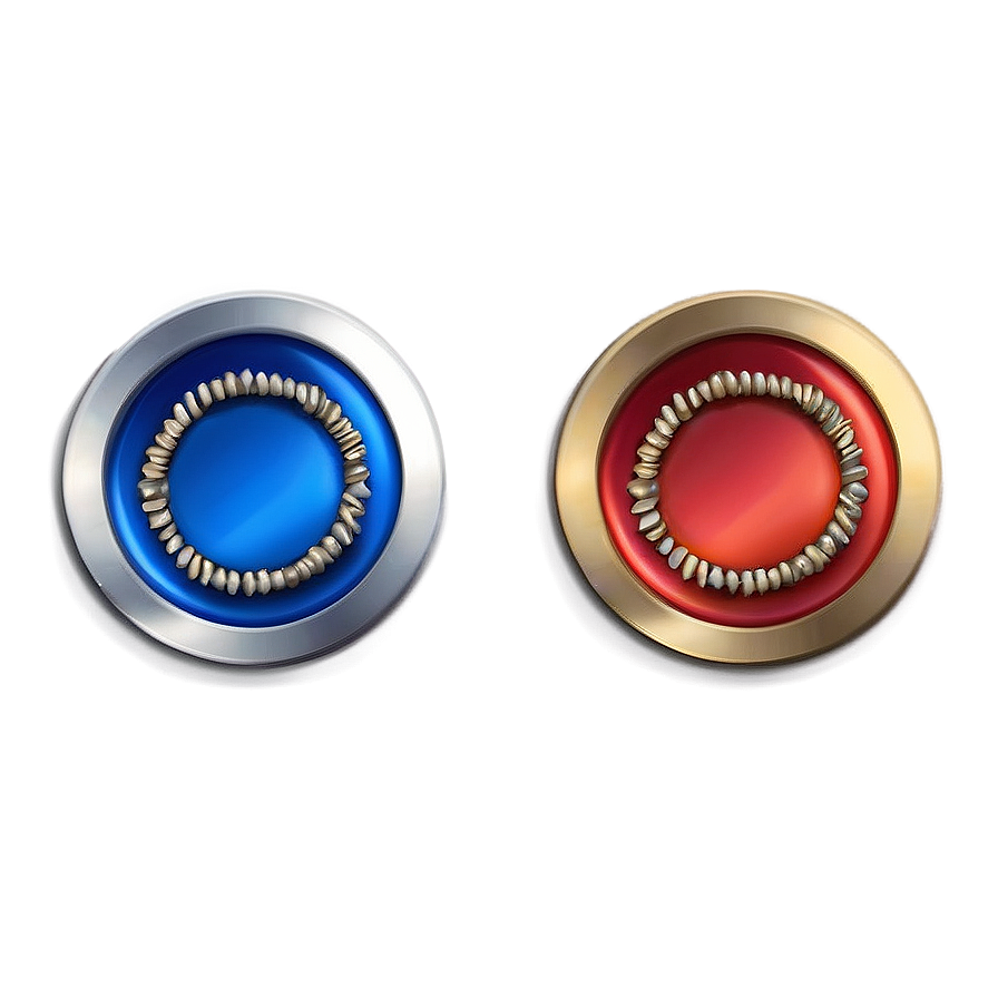 Metal Buttons Look Png 16