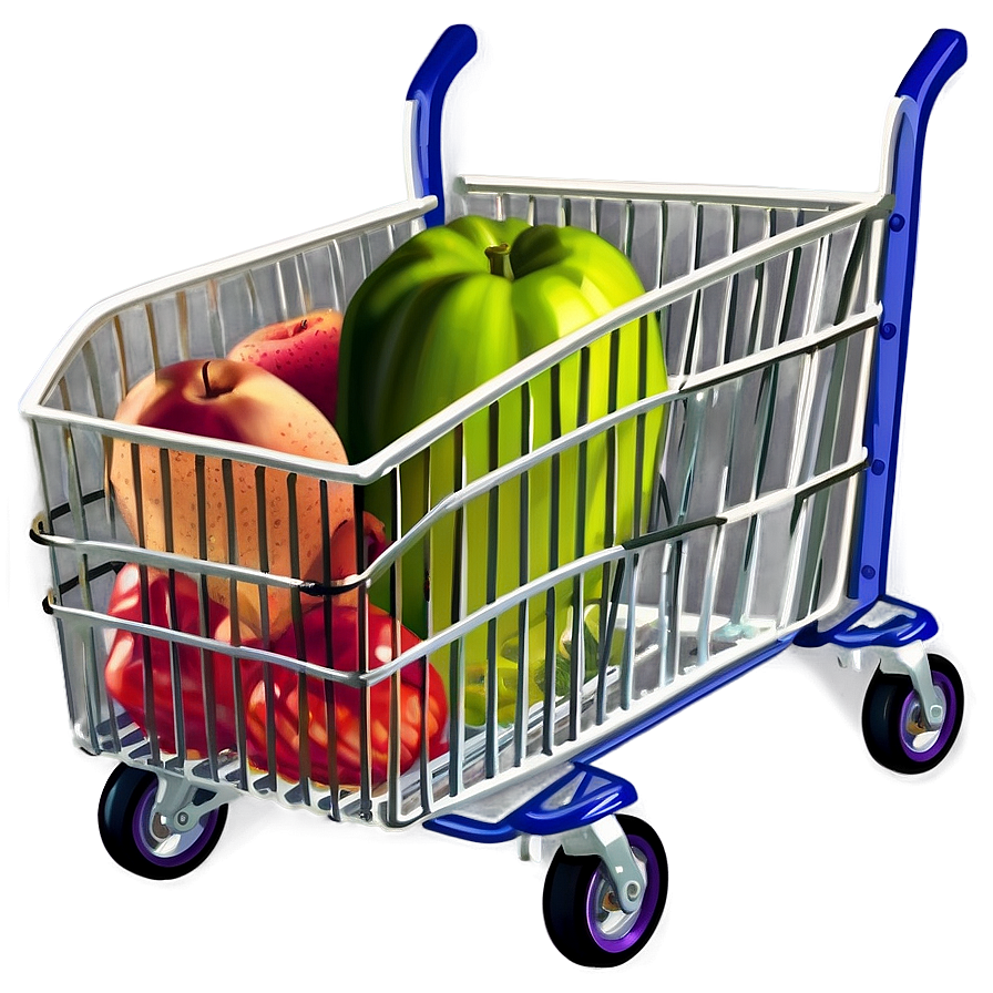 Metal Grocery Cart Png 84