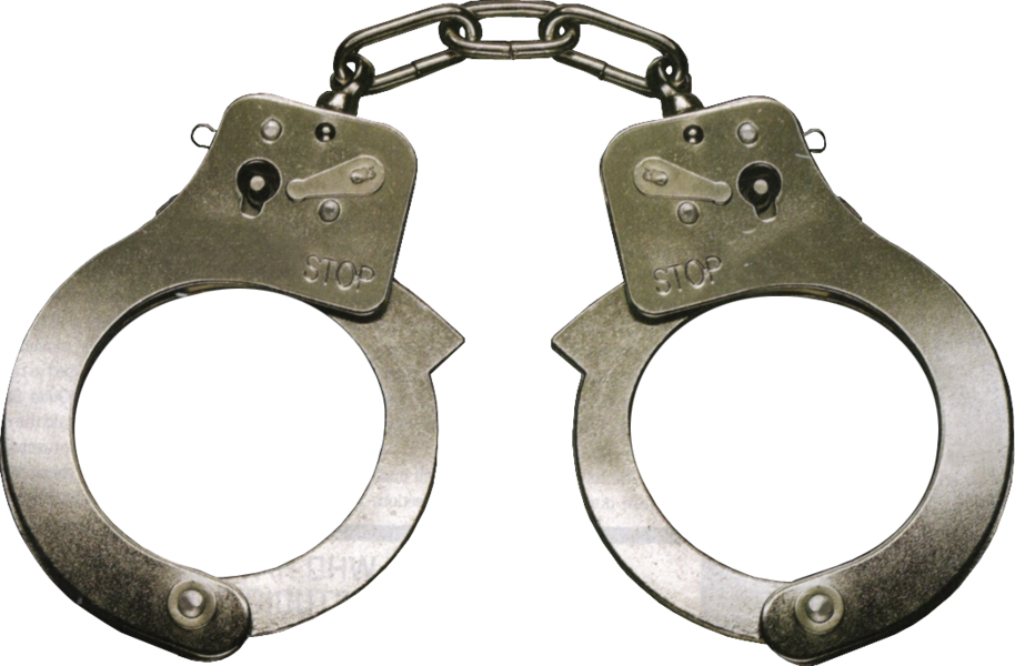 Metal Handcuffs Isolated