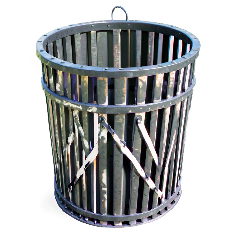 Metal Trash Bin Model Png 05252024