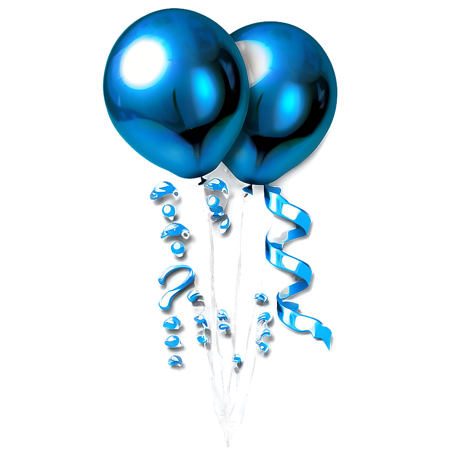 Metallic Blue Balloons Png 06122024