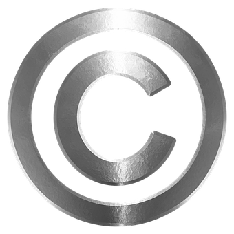 Metallic Copyright Symbol Icon