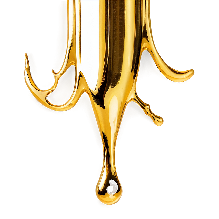 Metallic Gold Glitter Drip Png 97