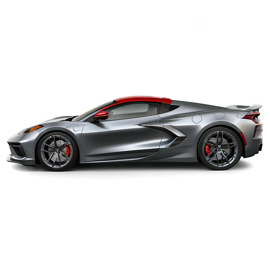 Metallic Grey Corvette C8 Png 99