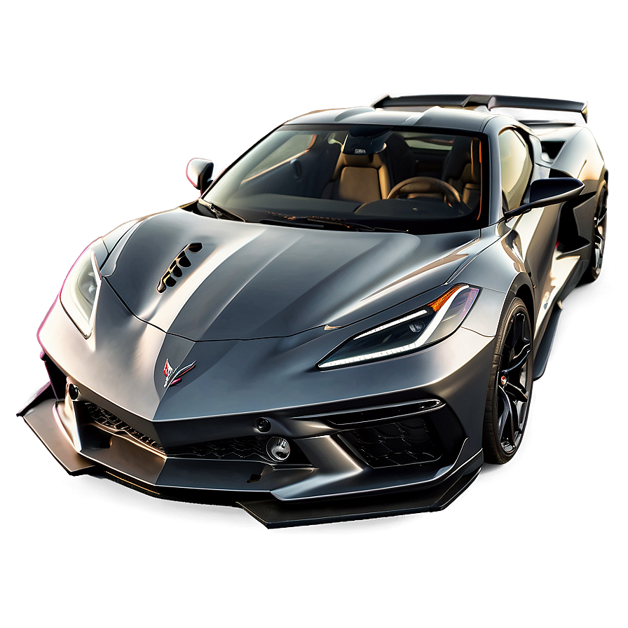 Metallic Grey Corvette C8 Png Eki78