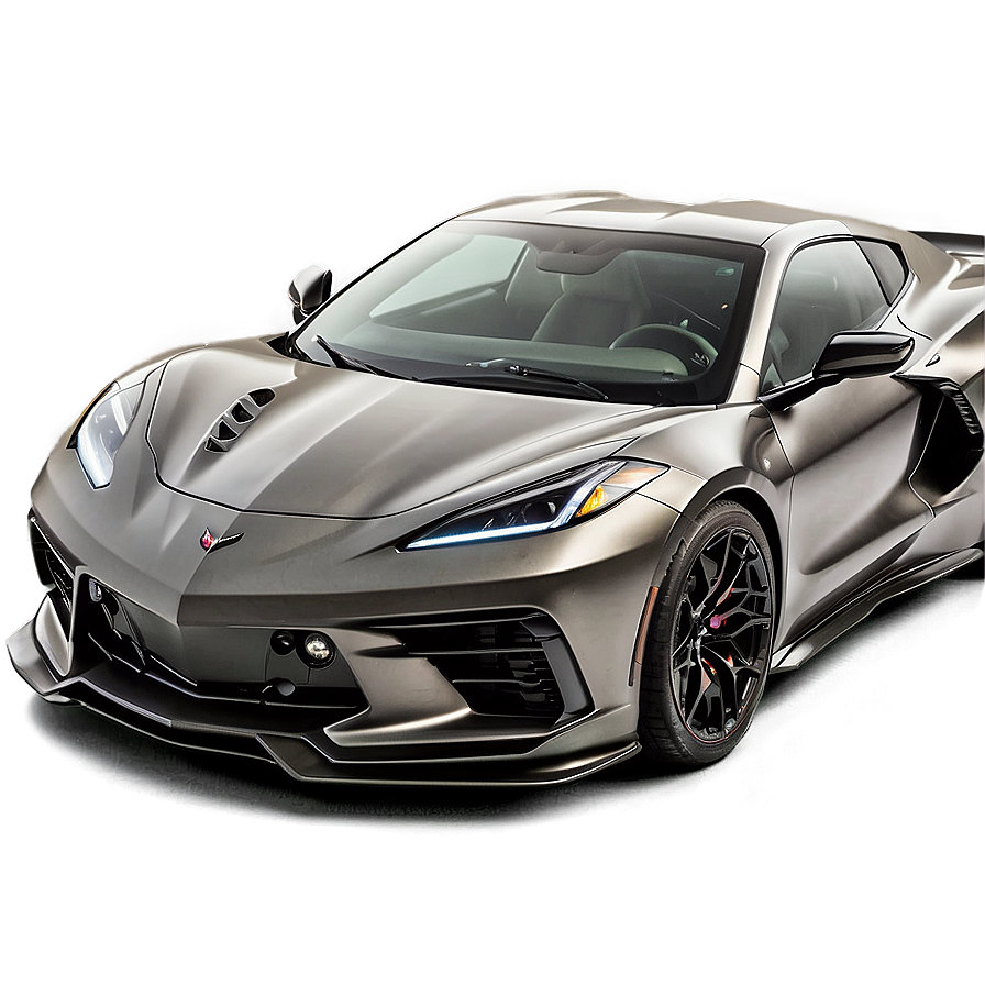 Metallic Grey Corvette C8 Png Ylf