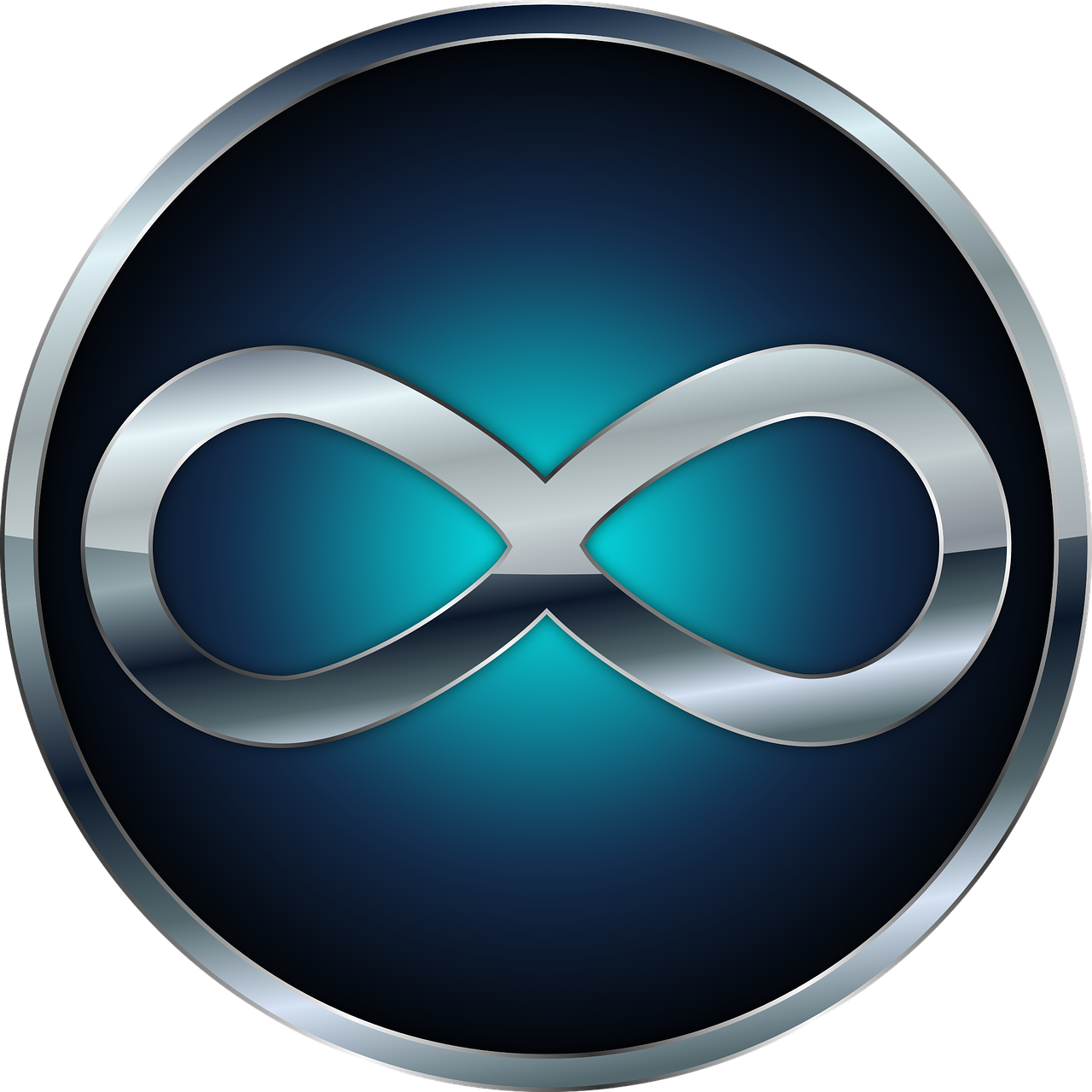 Metallic Infinity Symbol Design