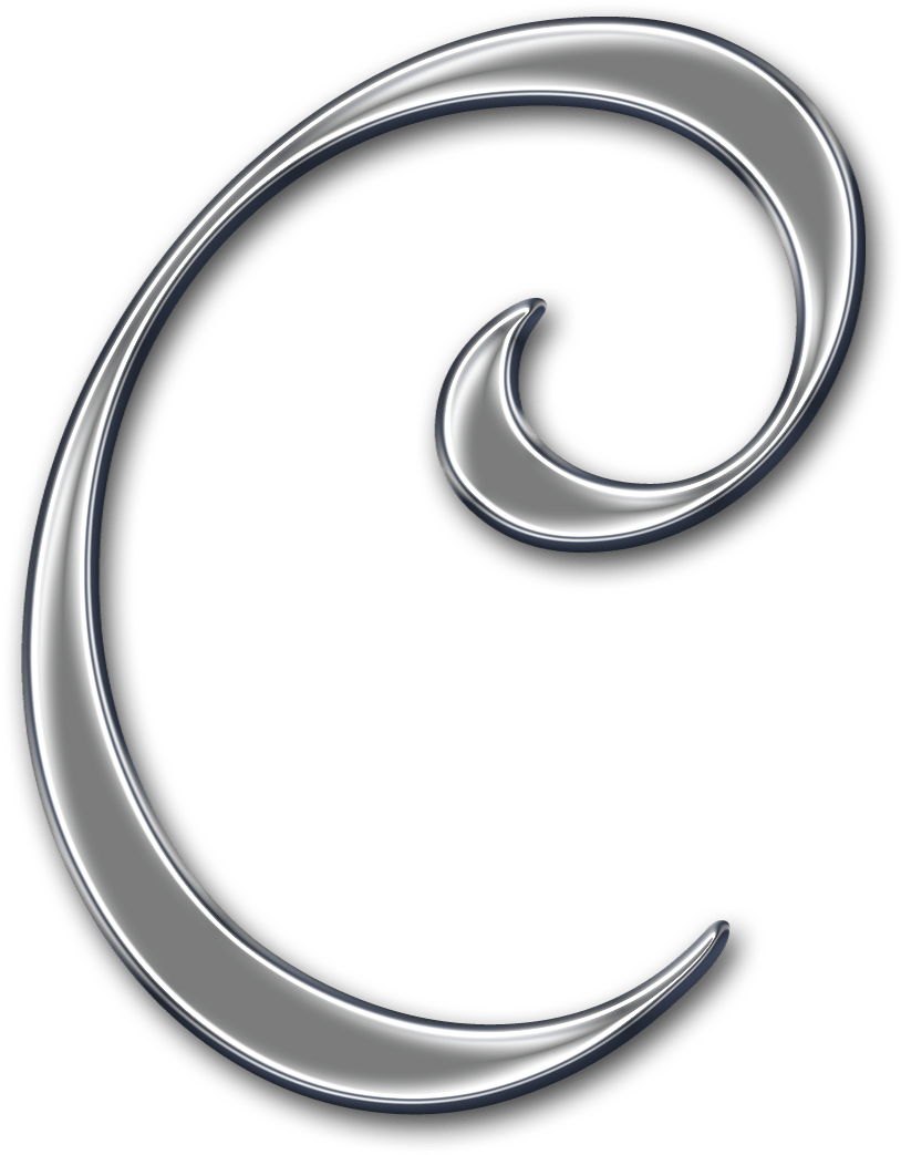 Metallic Letter C Design