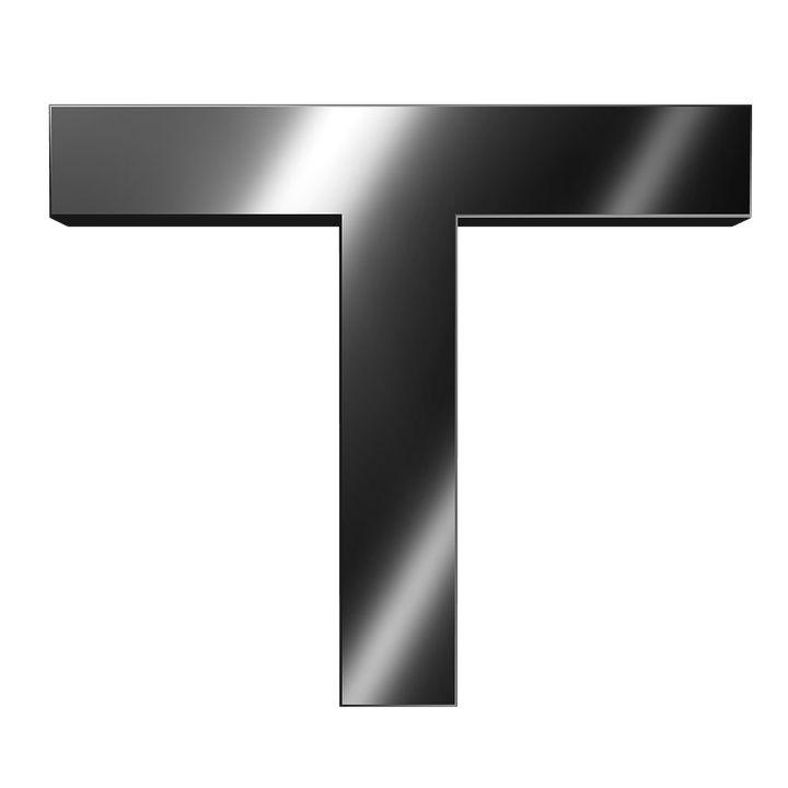 Metallic Letter T Design