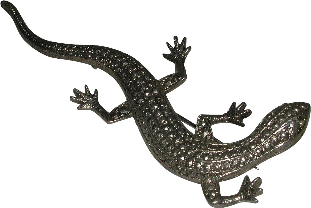 Metallic Lizard Sculpture