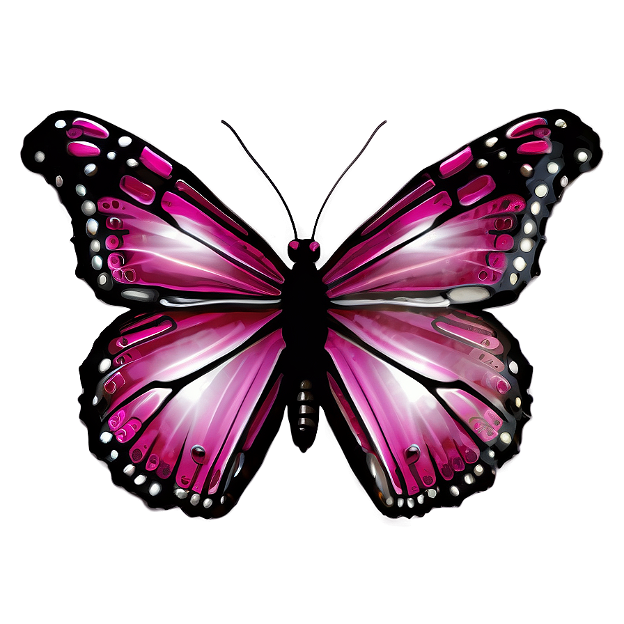 Metallic Pink Butterfly Png 05232024