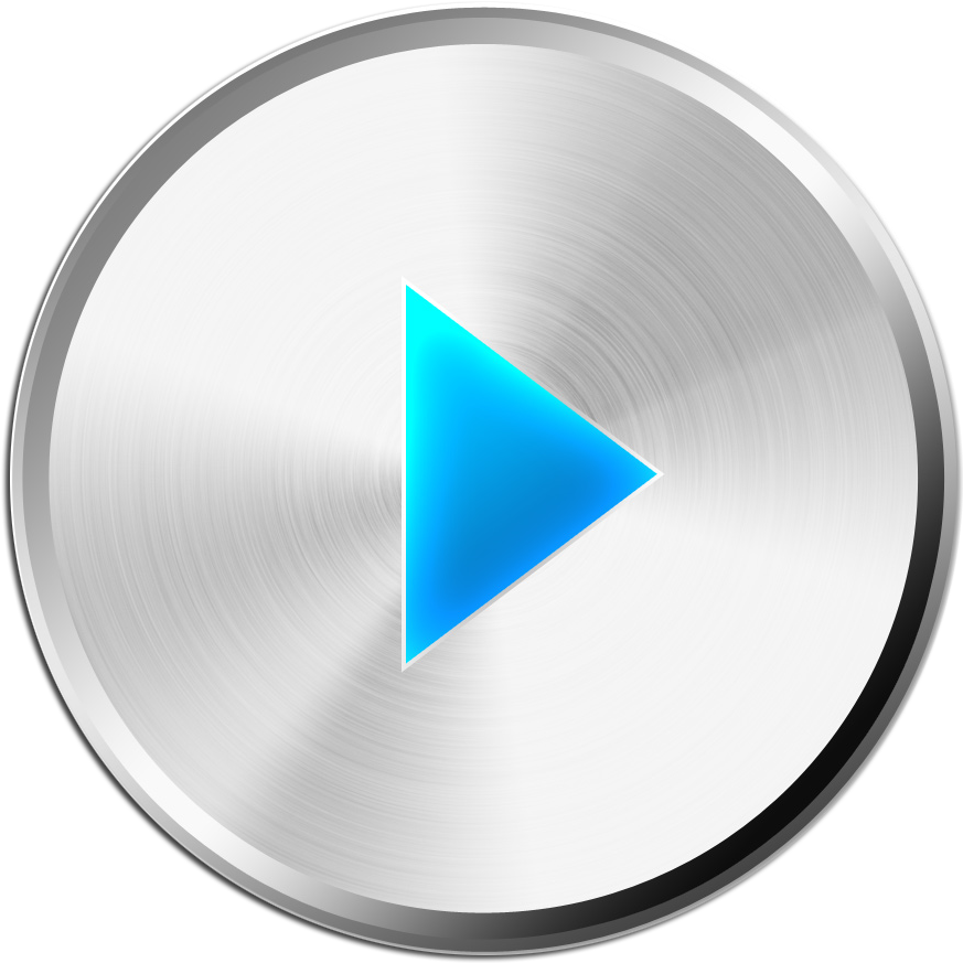 Metallic Play Button Icon