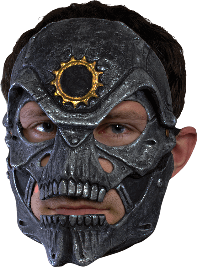 Metallic Skull Mask Portrait