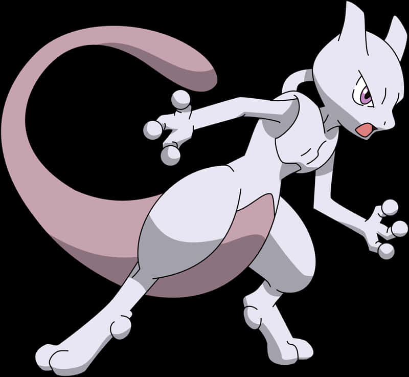 Mewtwo Pokemon Character Illustration