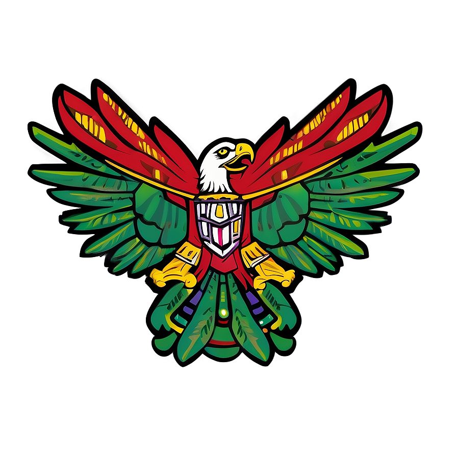 Mexican Eagle Woodcut Style Png Dom