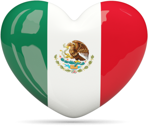 Mexican Flag Heart Icon