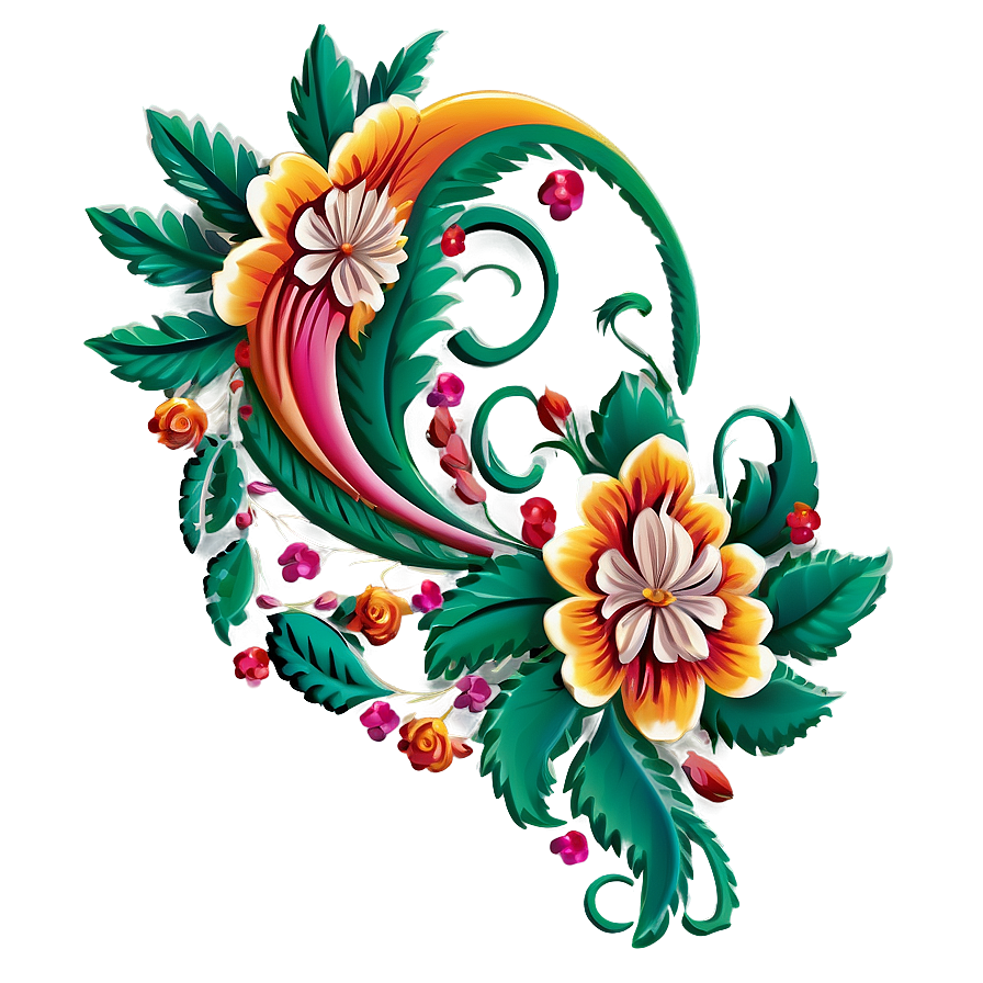 Mexican Floral Motifs Png 06202024