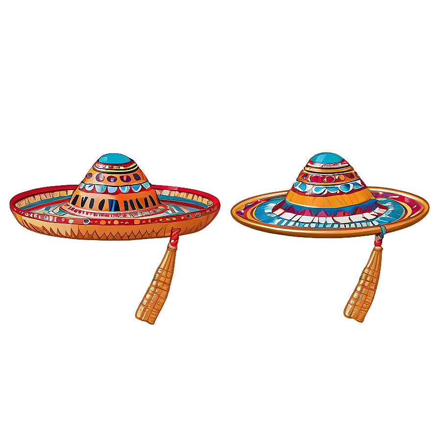 Mexican Hat With Cultural Motifs Png Ien