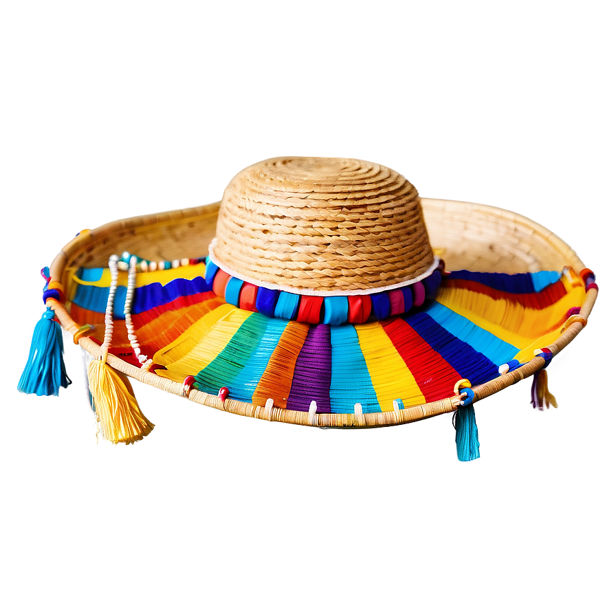 Mexican Hat With Tassels Png Yvp