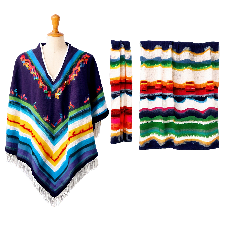 Mexican Poncho Blanket Style Png 85