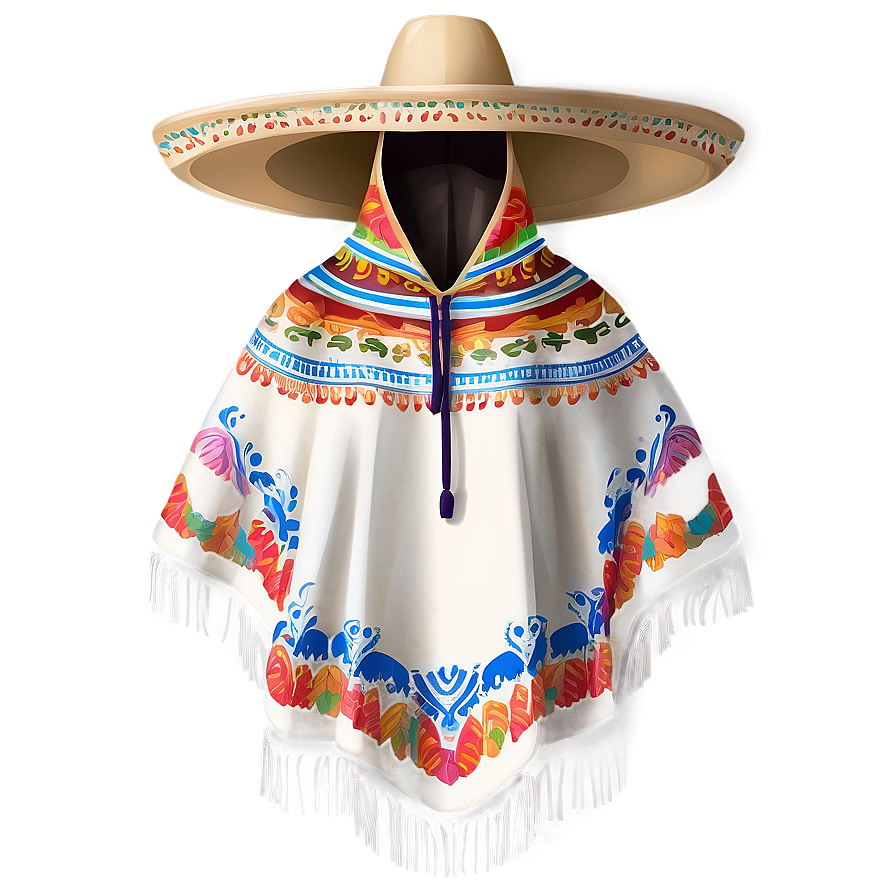 Mexican Poncho Illustration Png 06272024