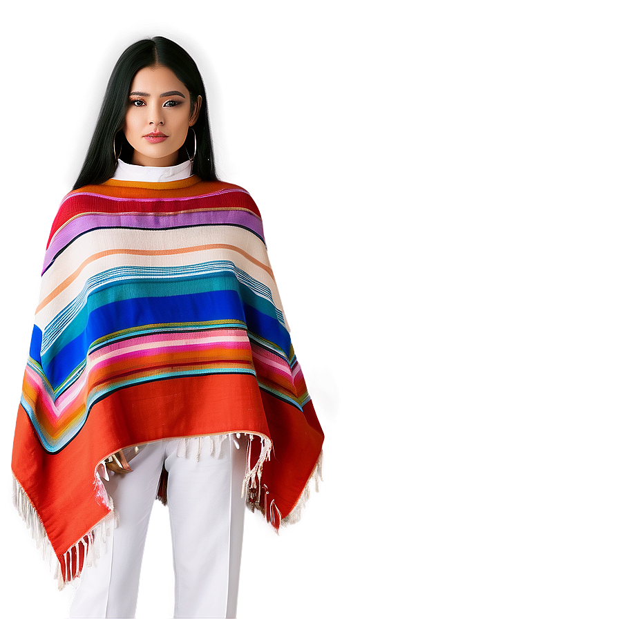 Mexican Poncho Inspired Look Png 06282024