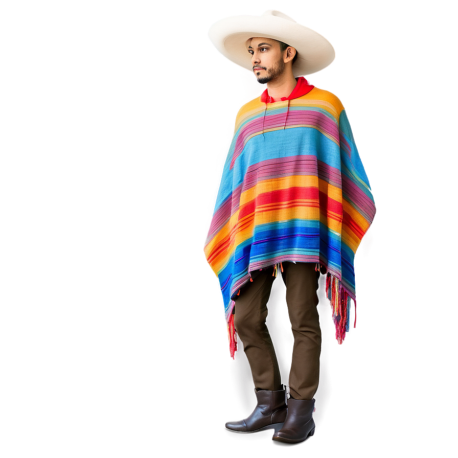 Mexican Poncho Street Style Png 06282024