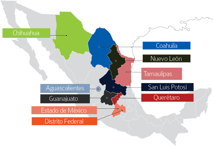 Mexico Administrative Divisions Map